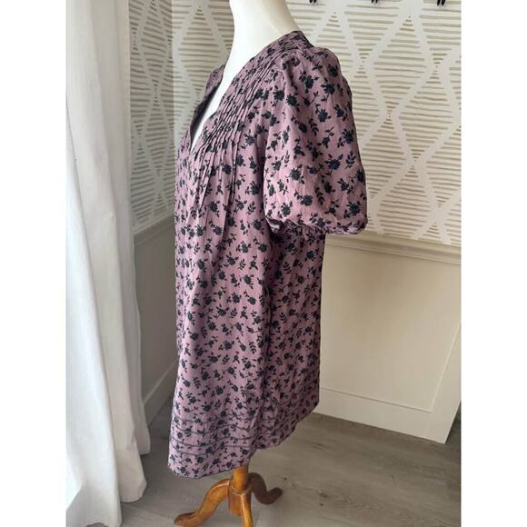 Madewell Women’s Medium Tillie Puff-Sleeve Mini Dress in Shadow Blooms - Picture 5 of 9